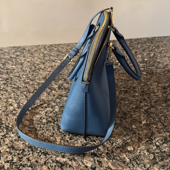 Michael Kors Blue large dome satchel Handbag NWT - Picture 4 of 17